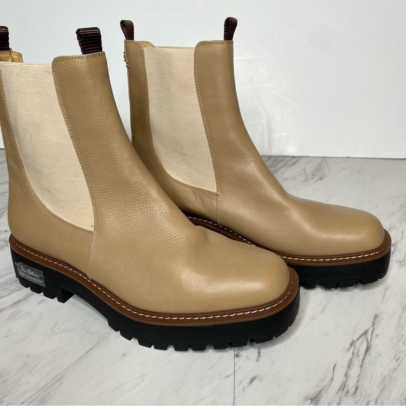 Sam Edelman Laguna Tan Leather Lug Sole Chelsea Boot 11M - Picture 9 of 14